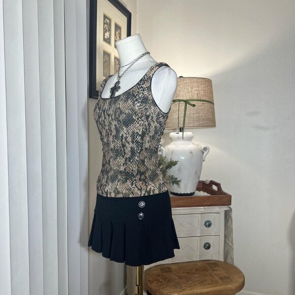 Vintage Cache Sequin Snakeskin Corset Top - Picture 2 of 4